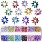 1200 Pieces 12 Colors Shiny Nail Rhinestones Horse Eye Rhinestones Flat Back Nail Gems Decorations Supplies with Box
